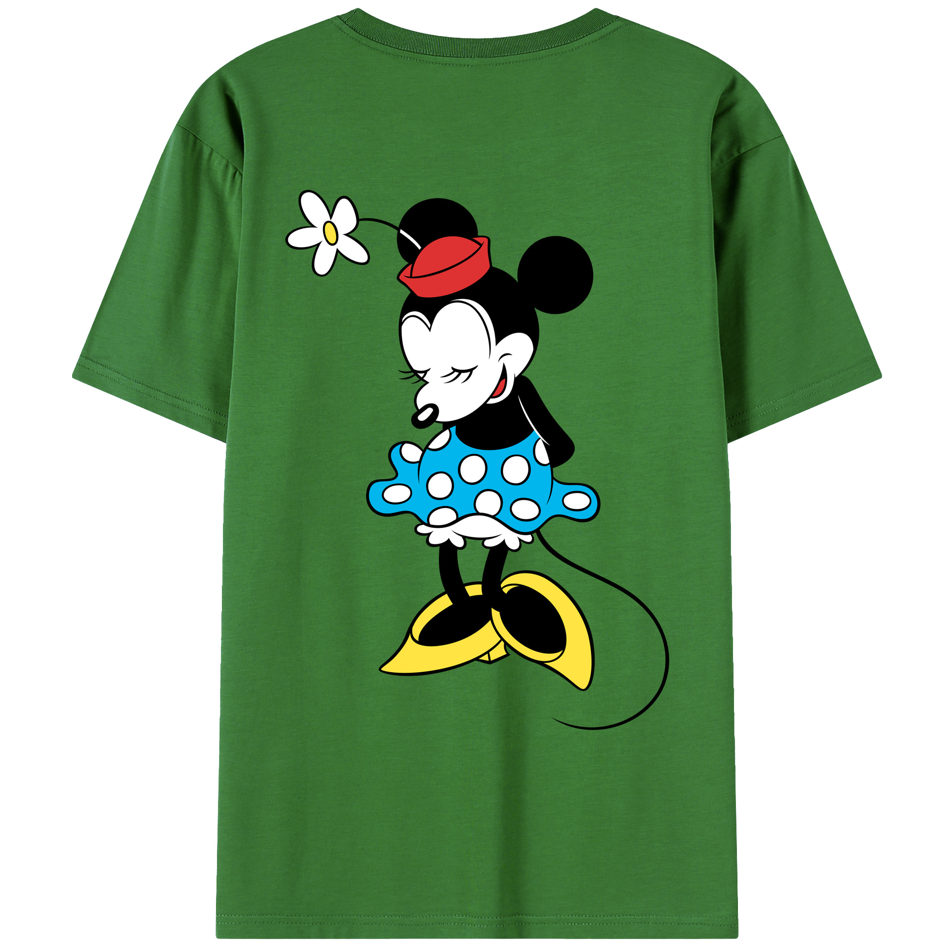 （画像用） ミッキーマウス Mickey Mouse レディース半袖Tシャツ(バックプリント)